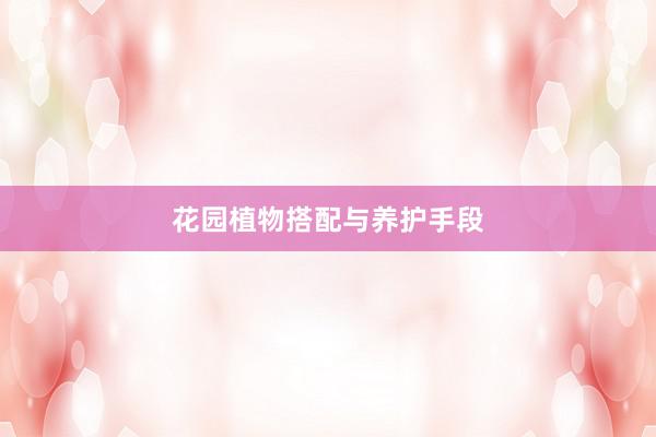 花园植物搭配与养护手段